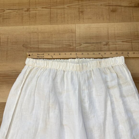Bryn Walker Womens White 100% Linen Casbah Ultra Wide Leg Pull-On Pants Size 2XL - Picture 4 of 9
